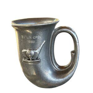 Golf Mug Pewter Half Pint Tankard Mug Butlin Open Handle Barware Beer Dated Gift